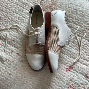 G.H. Bass & Co White Leather Emalyn Saddle Shoes